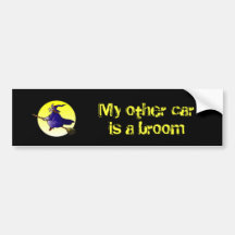 My other car is a broom bumper stickers