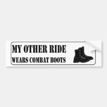 My Other Ride Wears Combat Boots Bumper Sticker