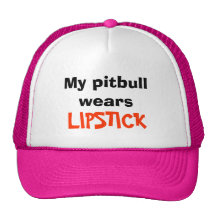My pitbull wears, LIPSTICK Mesh Hats