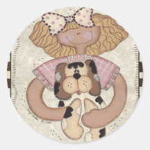 My Puppy Dog Round Stickers