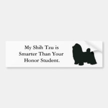 My Shih Tzu is Smarter Than Your honour Student Bumper Stickers