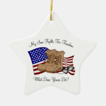 My Son Fights For Freedom Ornaments
