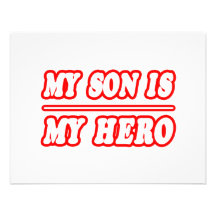 My Son Is My Hero Custom Announcements