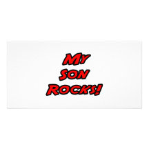 My Son Rocks Personalized Photo Card