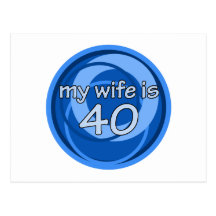 My Wife Is 40 Post Card