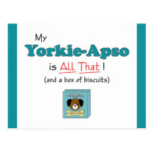 My Yorkie-Apso is All That! Postcard