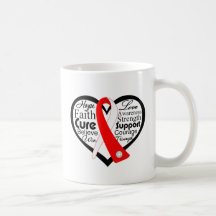 Myelodysplastic Syndromes Heart Ribbon Collage Coffee Mugs