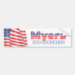 Myers for Congress Patriotic American Flag Bumper Sticker