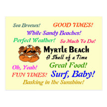 Myrtle Beach Crab Post Cards