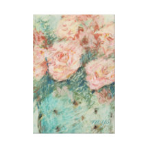 Mys Canvas Pastel Roses Painting Stretched Canvas Prints