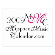 MyspaceMusicCalendar_2009 MMC Promos Post Card