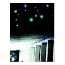 Mystery Galaxy Porch with Distant Sun Post Cards