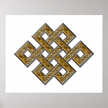 Mystic Knot - Silver & Gold 2 Print
