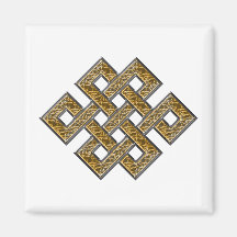 Mystic Knot - Silver & Gold 2 Refrigerator Magnet