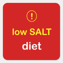 n80 - Food Alert ~ LOW SALT Diet. Sticker