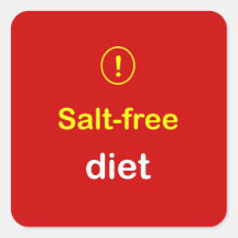 n82 - Food Alert ~ SALT-FREE DIET. Stickers
