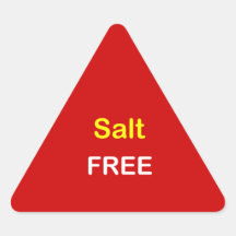 n84 - Food Label ~ SALT FREE. Sticker