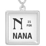 N Is For Nana Monogram Pendant Monogrammed necklaces