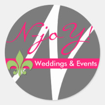N-joY! Fleur de lis Seal Sticker.#4