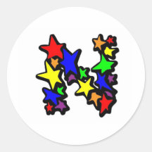 N ROUND STICKER