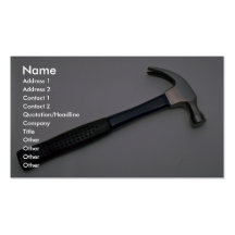 Nailing hammer business card template