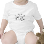 Namaste in dark grey swirls t-shirts