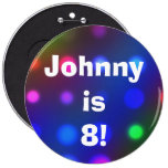 Name And Age Fun Birthday Button Pin