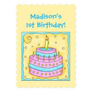 Personalized 1st Birthday Party Invitation Templates, 115 ...