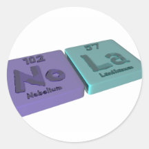 name-Nola-No-La-Nobelium-Lanthanum Sticker