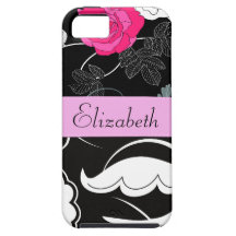 Names Initials Monograms Flowers Black White Pink