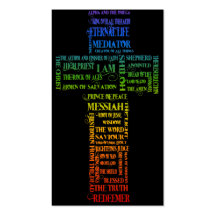 Names of Jesus/ Eph 2: 1-10 Gospel tract Business Card Templates