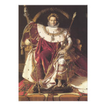Napoleon I  on his Imperial Throne Announcements