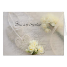 narcissus hearts fade wedding invitation cards