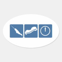 Narwhal - Bacon - Midnight Oval Stickers