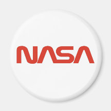NASA Red Worm Logo Fridge Magnets