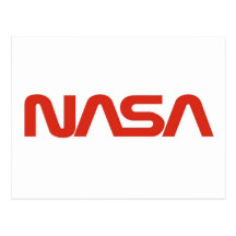 NASA Red Worm Logo Postcard
