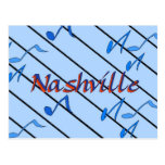 Nashville Notes Blue Postcards