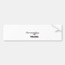 Nassawadox Virginia City Classic Bumper Sticker