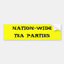 NATION-WIDE TEA PARTIES BUMPER STICKER