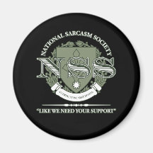 National Sarcasm Society Fridge Magnets