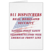 National Telecommunicators Week Americas Front Lin Greeting Card