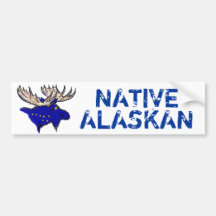 Native Alaskan artistic state flag bumpersticker Bumper Stickers