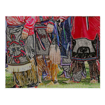 Native American Costumes Postcard