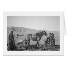 Native American Cree people of Western Canada, c.1 Greeting Card