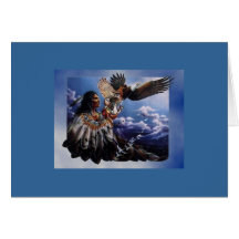 Native American Eagle Greeting Cards