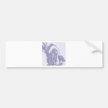 Native American Indian Chief blue Bumper Sticker