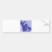 Native American Indian dark blue Bumper Stickers