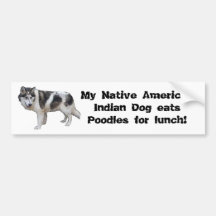 Native American Indian Dog Bumper Sticker