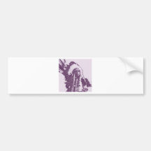 Native American Indian purple Bumper Stickers