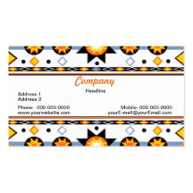 Native American Sun Pattern Business Card